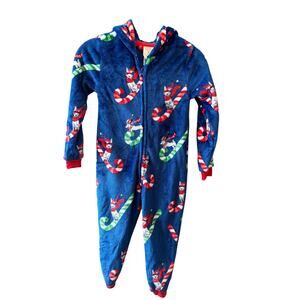 New MUNKI MUNKI onesie hooded One piece jumper sz 5 Christmas